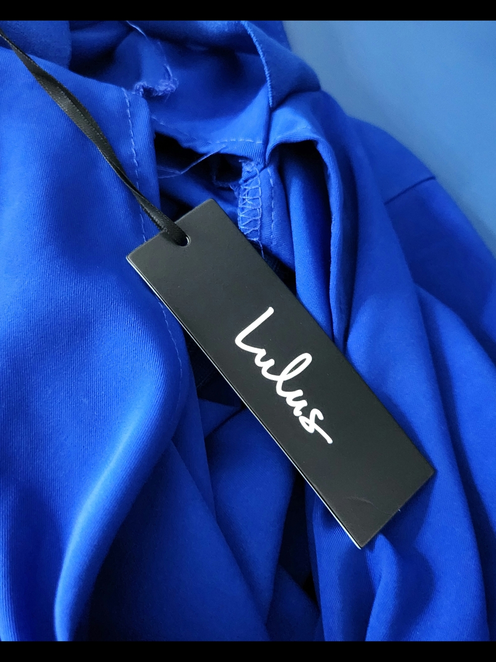 Lulus Women's Royal Blue Open Back Shift Mini Dress Size L - Picture 10 of 10